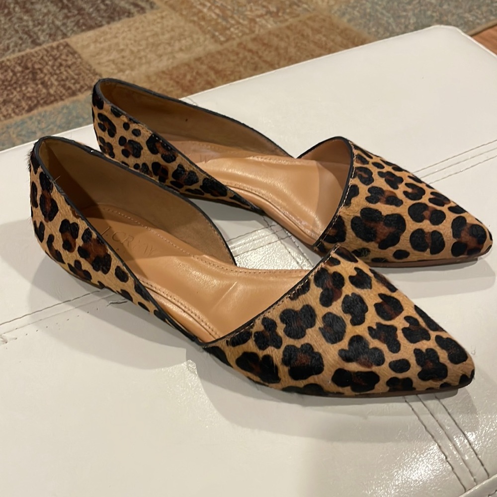 J. Crew D’Orsay Leopard Flats